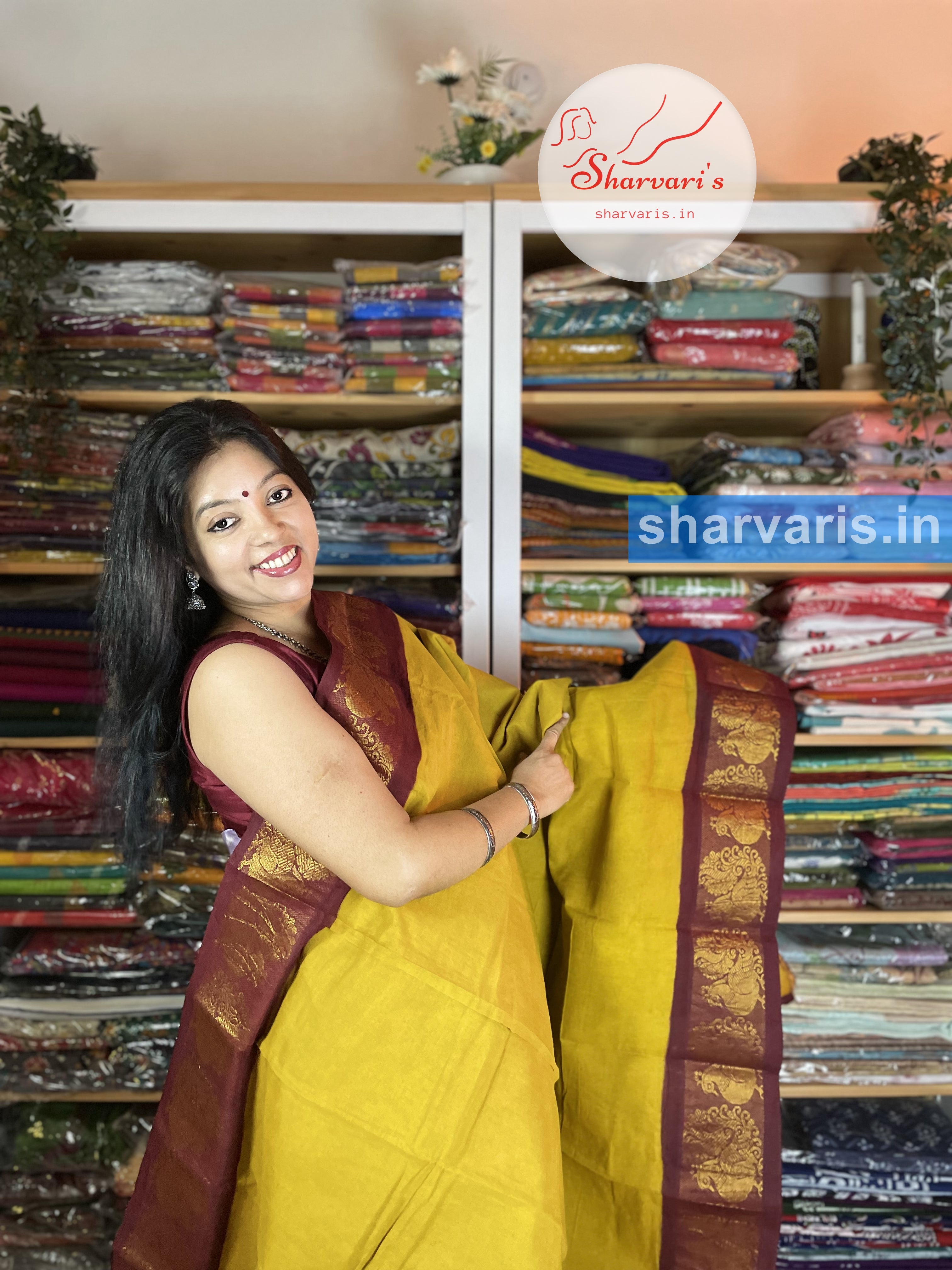 Handloom sungudi saree gown Size: XS... - Jaanvi Collections | Facebook