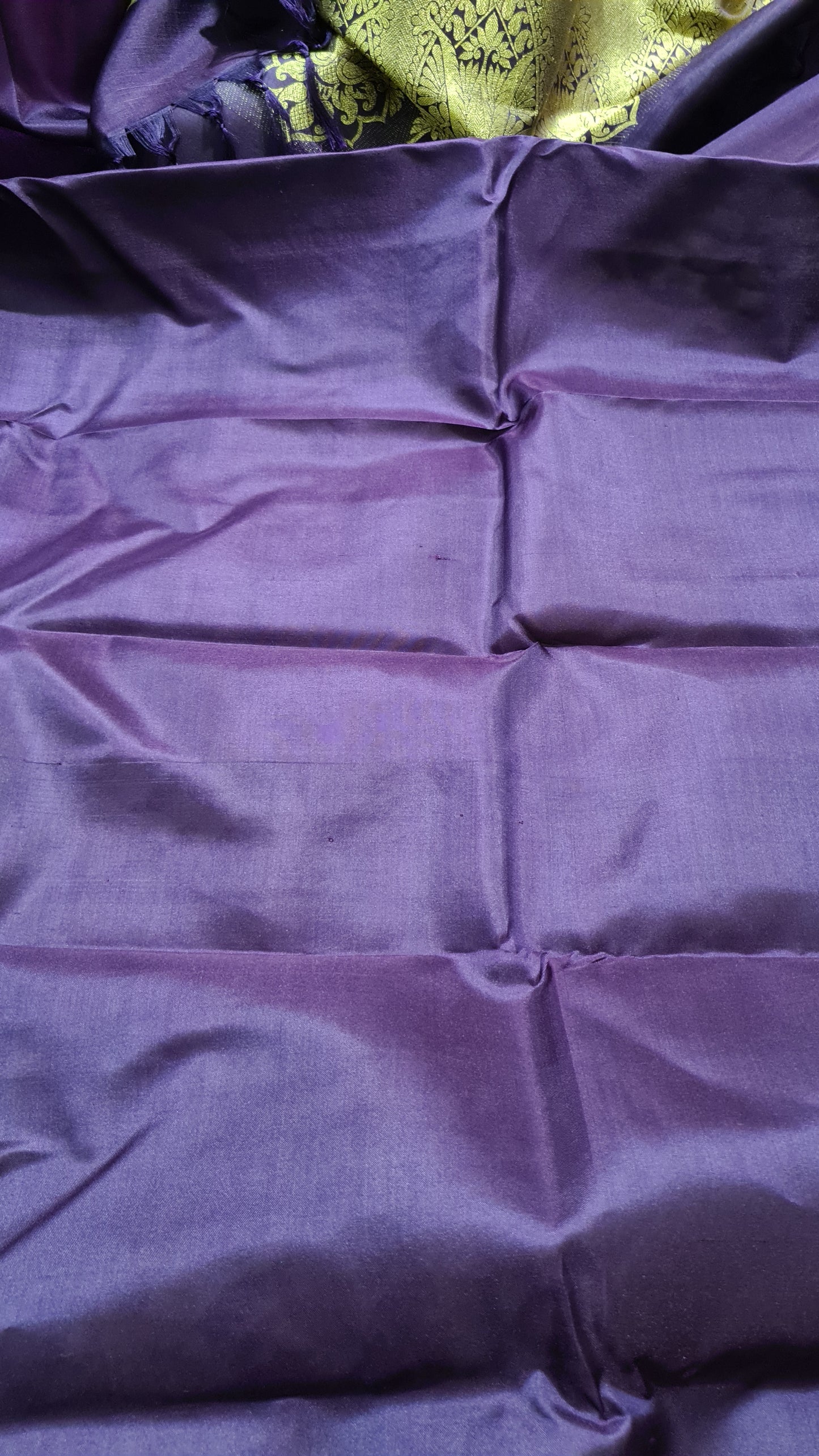 Grape Purple and Eggplant Purple Kanchipuram Silk Saree