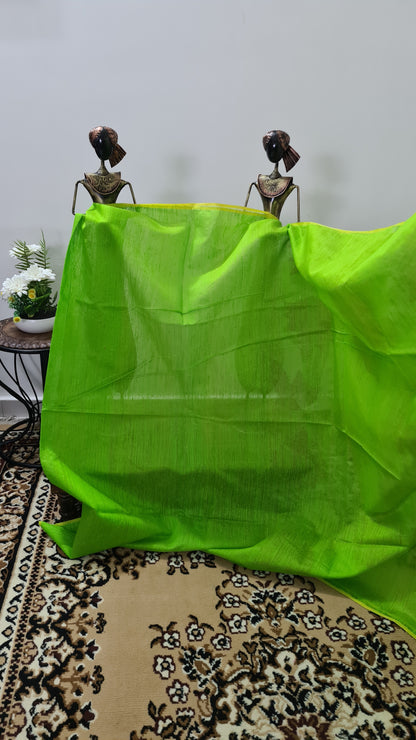 Parrot Green Matka Muslin