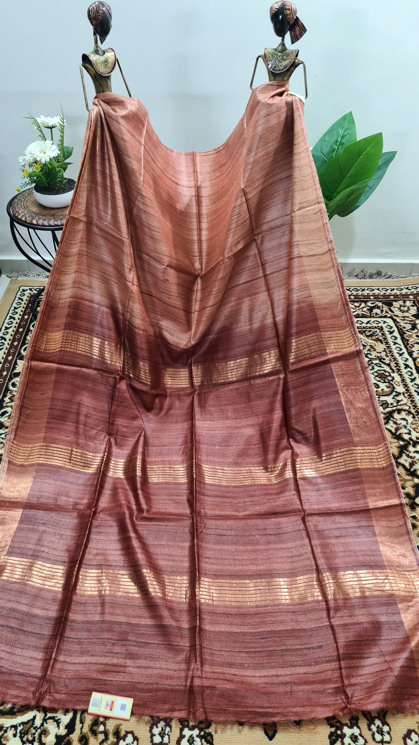 Light and Dark Brown Matka Silk