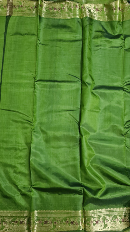 Cadmium Green Swarnachari Silk