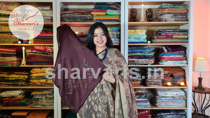 Light and Dark Brown Premium Brasso Saree