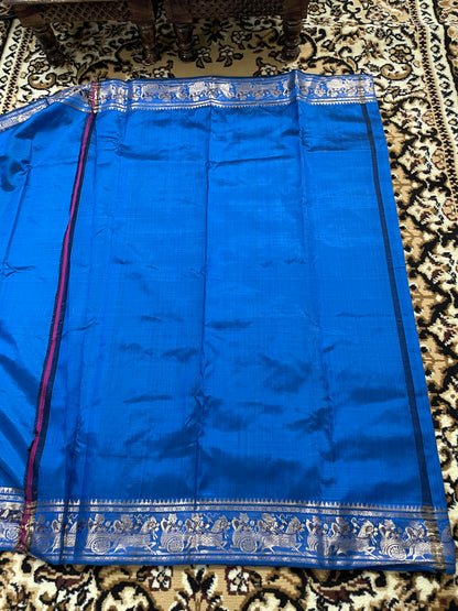 Azure Blue Swarnachari silk