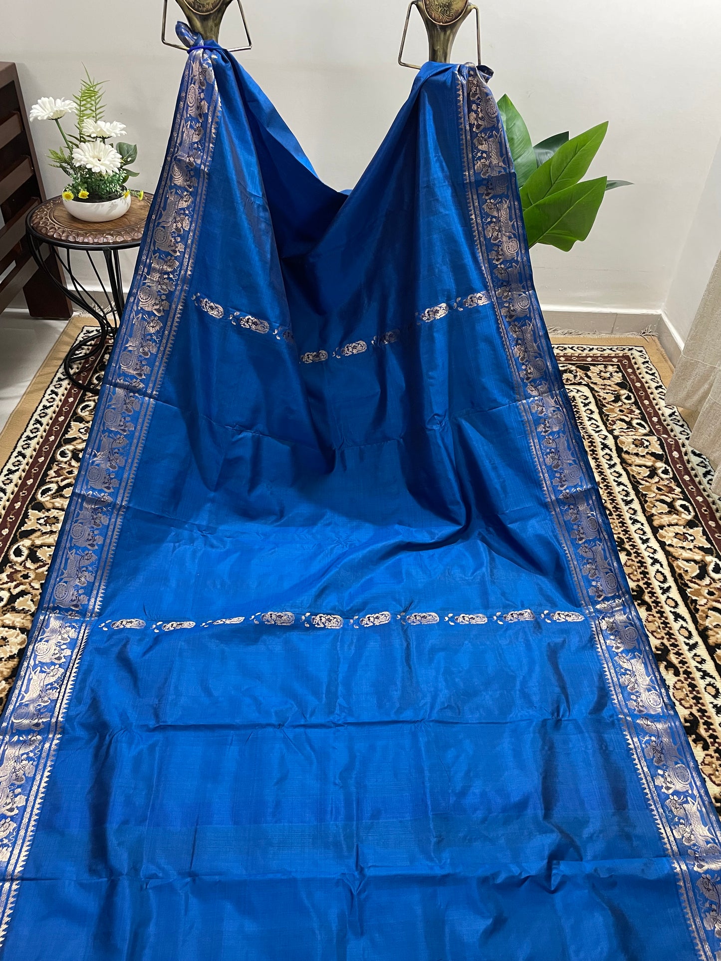 Azure Blue Swarnachari silk