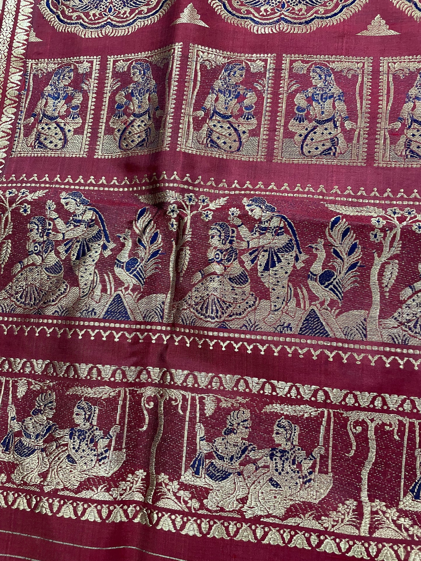 Maroon Swarnachari silk