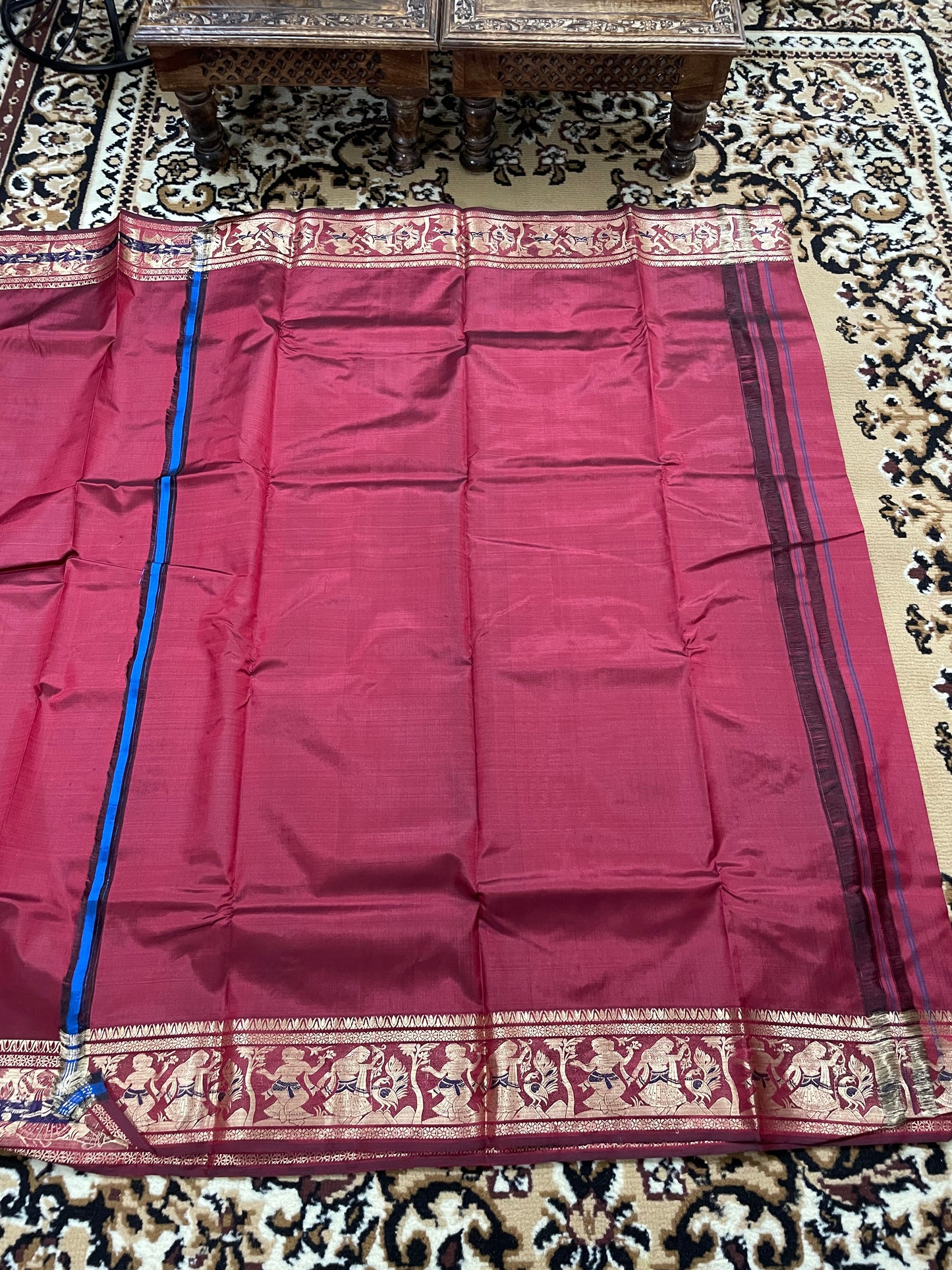 Maroon Swarnachari silk