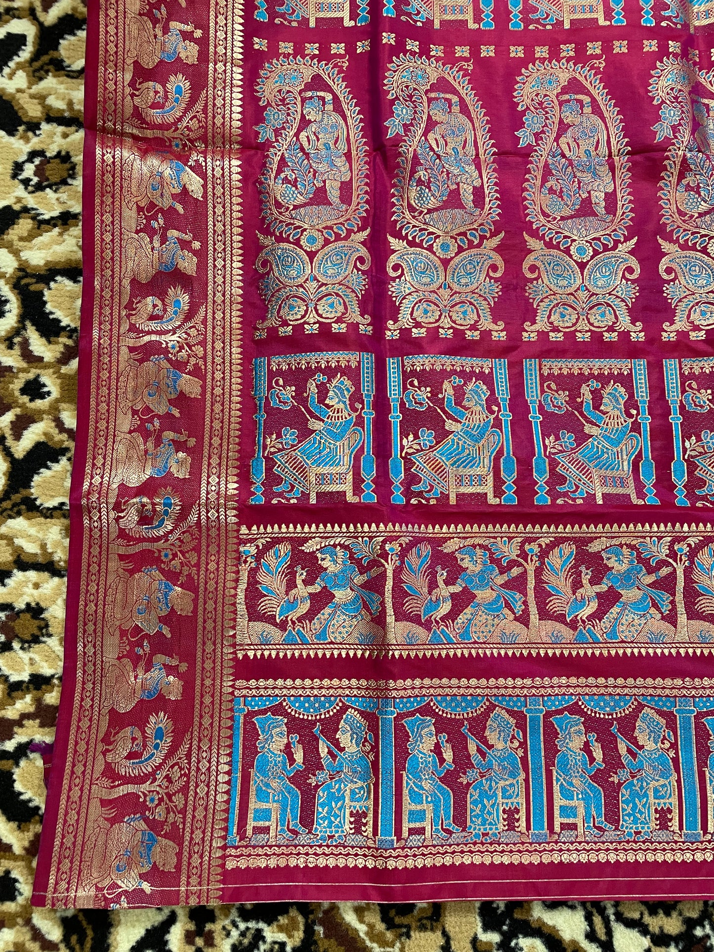 Magenta Swarnachari Silk