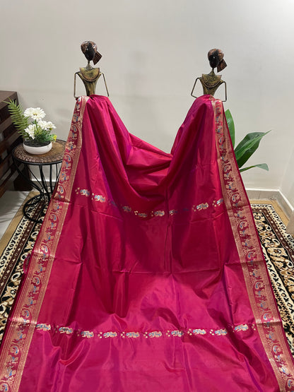 Magenta Swarnachari Silk