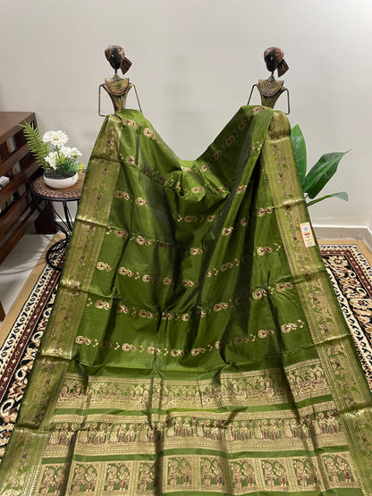 Cadmium Green Swarnachari Silk