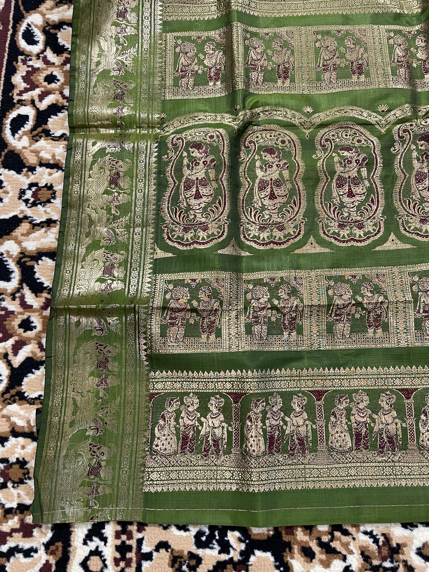 Cadmium Green Swarnachari Silk