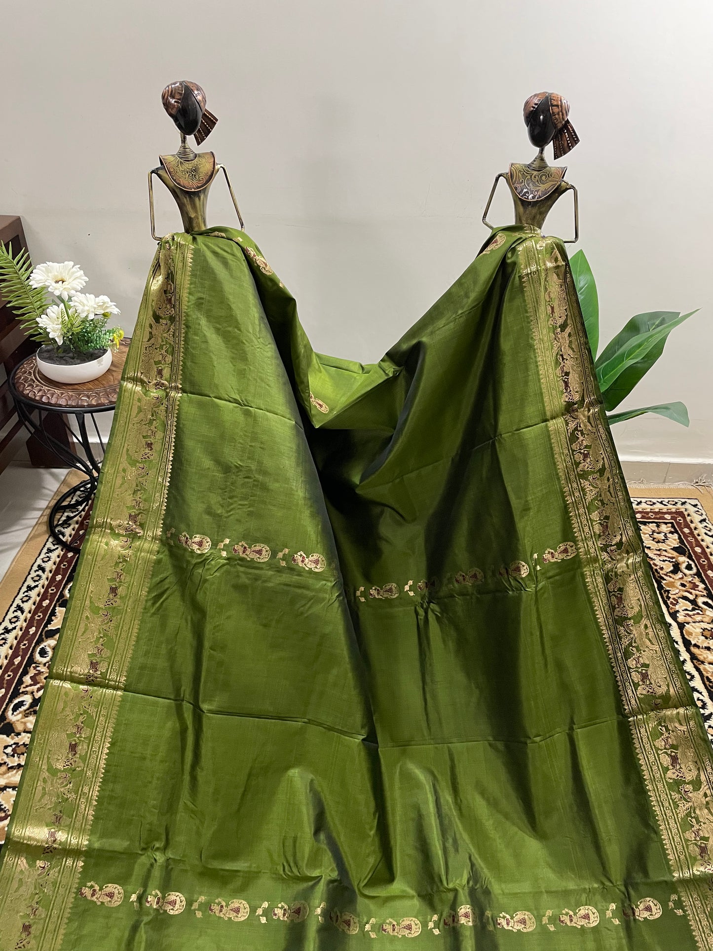 Cadmium Green Swarnachari Silk