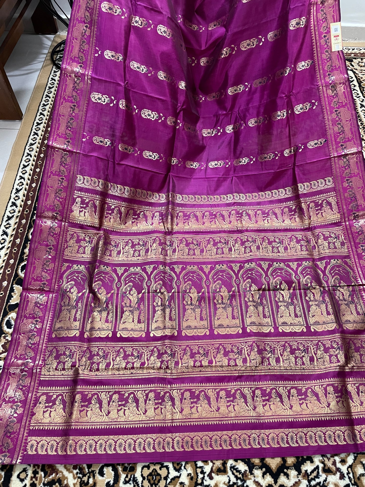 Soft Raspberry Purple Swarnachari Silk