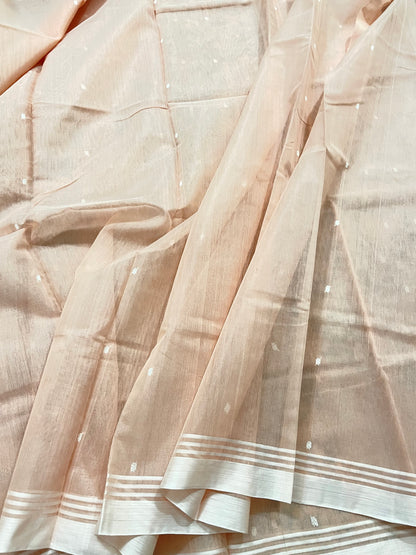 Peach Chanderi Silk Cotton