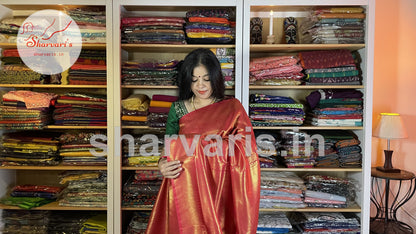 Red Kubera Pattu Saree