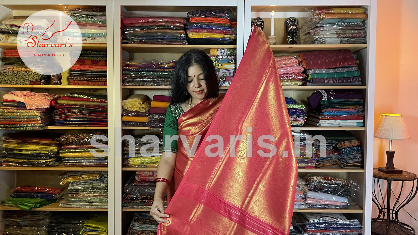 Red Kubera Pattu Saree