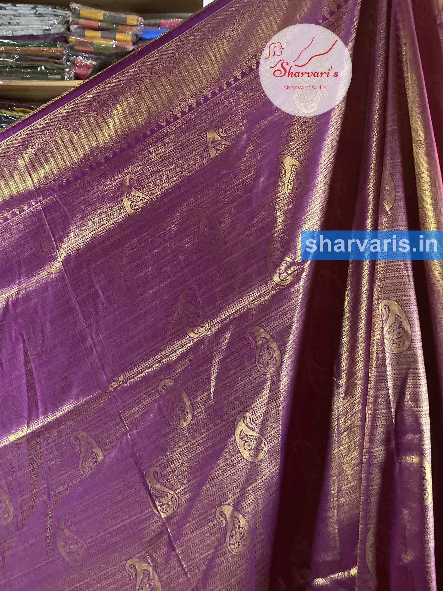 Purple Kubera Pattu/Semi Silk Saree