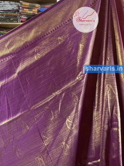 Purple Kubera Pattu/Semi Silk Saree