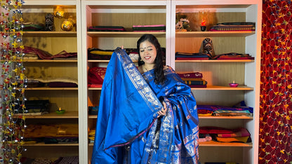 Azure Blue Swarnachari silk