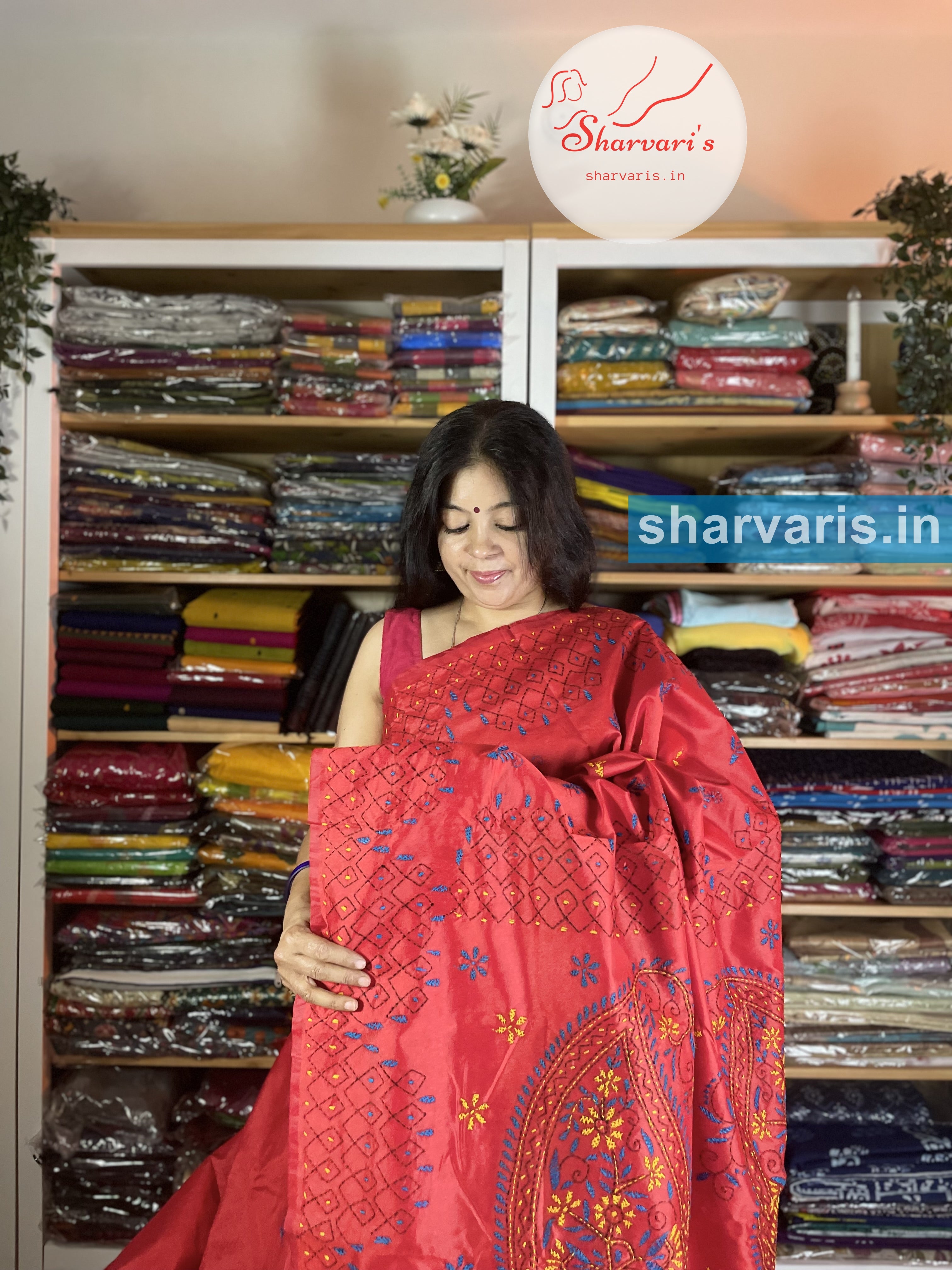 Lucknowi Chikankari Sarees| Chikan Sarees | Mukaish Sarees Buy now |  Dress365days