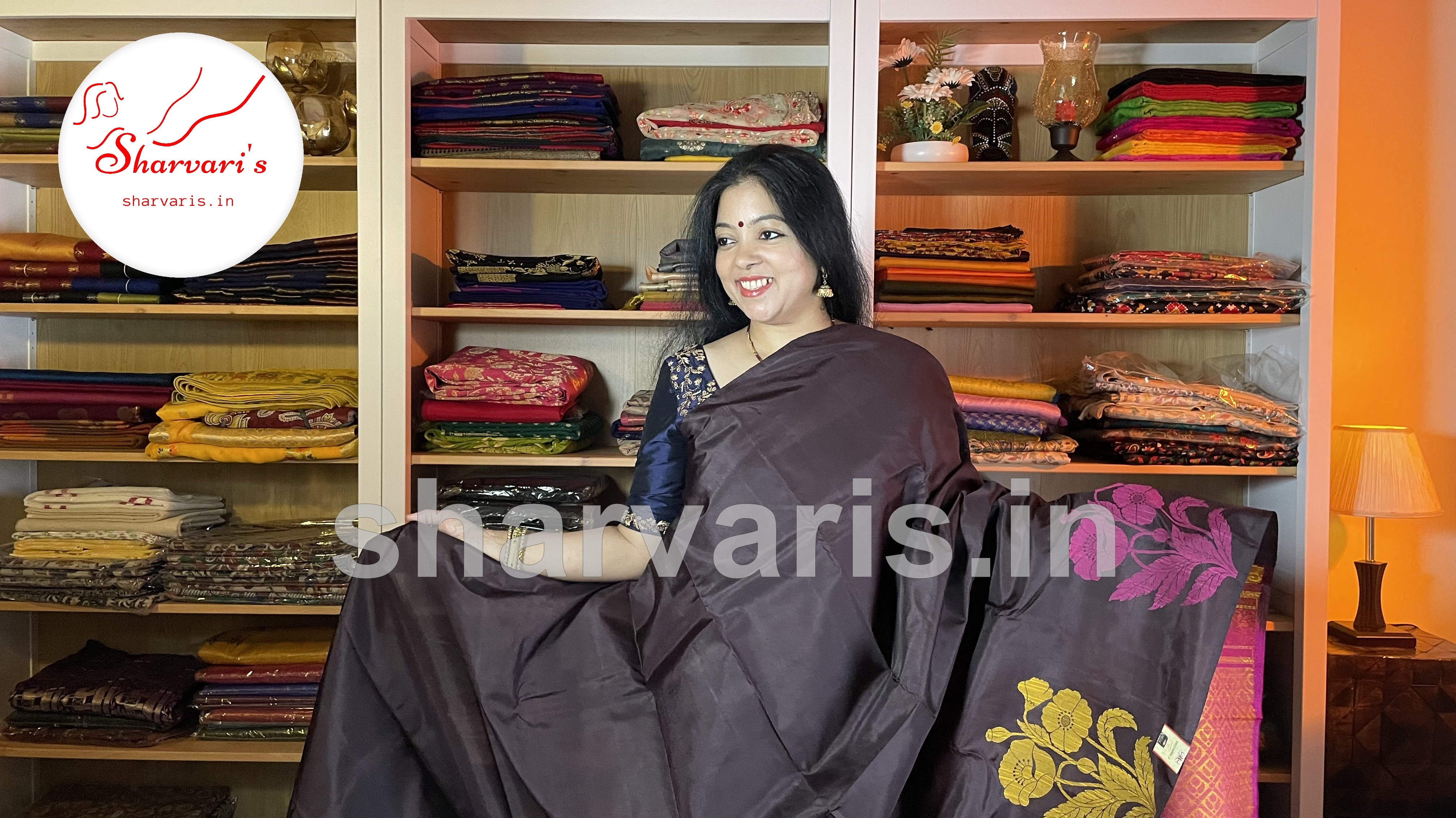 Blue Handloom Thread work Kanjivaram Silk Saree|Avishya.Com – Avishya.com